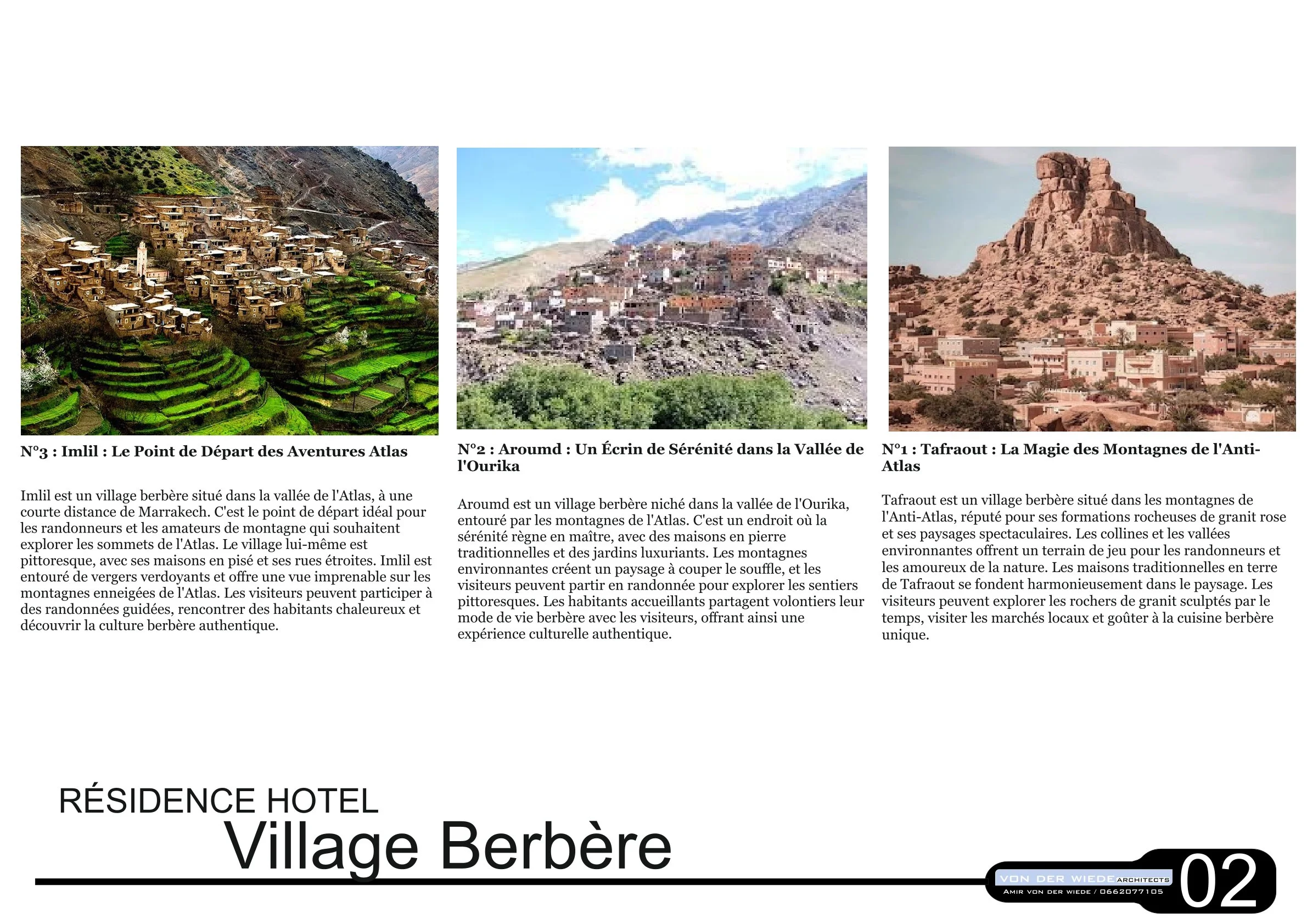 Page 2 du projet 6 Village Berbere