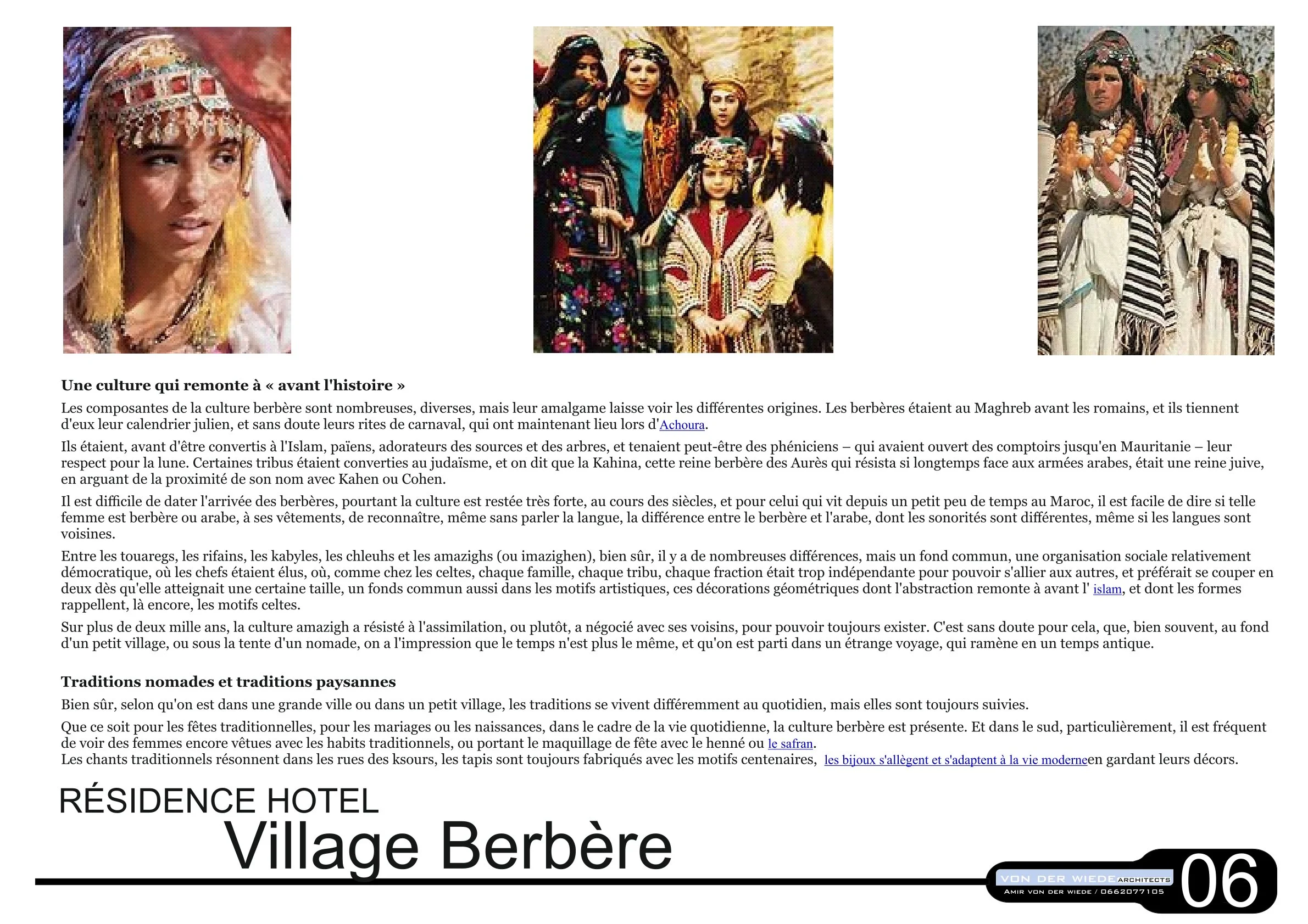 Page 6 du projet 6 Village Berbere